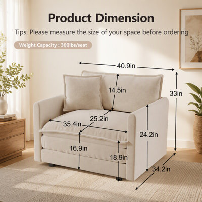 3 Piece Light Coffee Chenille Sofa Set with Arm and Toss Pillows, Space-Saving Design for Modern Living Rooms