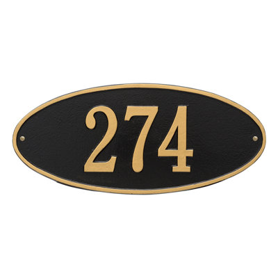 Madison 1-Line Wall Address Plaque