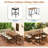 10-piece Outdoor Dining Table Sets Included 2 Foldable Tables And Eight Stools With Cushions