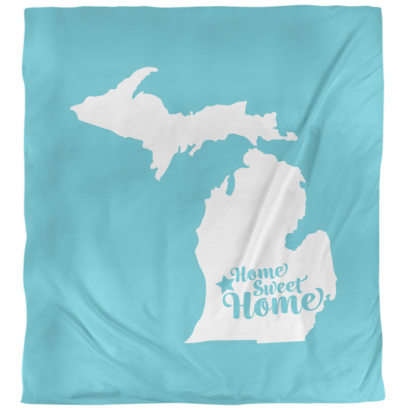 Housse de couette simple pour la maison Grand Rapids, Bleu sarcelle, Microfibre