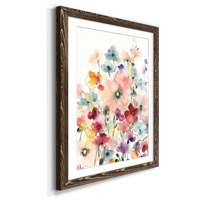 " Poppies And Sweetpeas " Painting Print