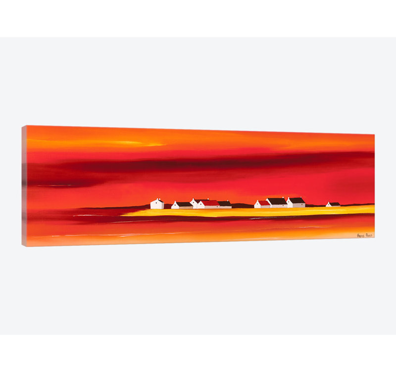 « soleil i », reproduction sur toile, H 12 po x l 36 po x P 1,5 po, Toile tendue