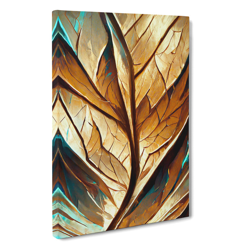 Abstract Autumn Leaf No.2 - Wrapped Canvas Print, 50cm H x 35cm W x 3cm D