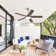 42 Inch Ceiling Fan 5 Blades Noiseless Reversible Dc Motor Remote Control With Led Light