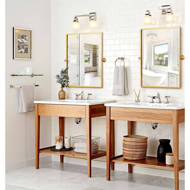 Dimo Metal Flat Mirror, 31" x 24", Gold