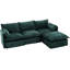 Canapé d'angle moderne 4 places en L de 237 cm (93,31 po) pour appartement, chenille épaisse, siège confortable, mousse haute densité, montage rapide et simple, capacité de charge de 150 kg (330 lb), convient à différents styles de maison et de bureau.