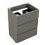 Stylish Storage Cabinet For Bathroom, Floor Cabinet With Three Storage Drawers-833871929