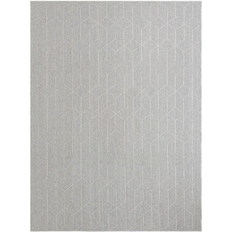 Contemporary Ohanlon Area Rug Light Gray Color, Rectangle 10' x 14'1"