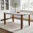 Modern Dining Table, Rectangular Faux Marble Style Table With Sturdy Wood Legs, Easy To Clean Rectangular Kitchen Table