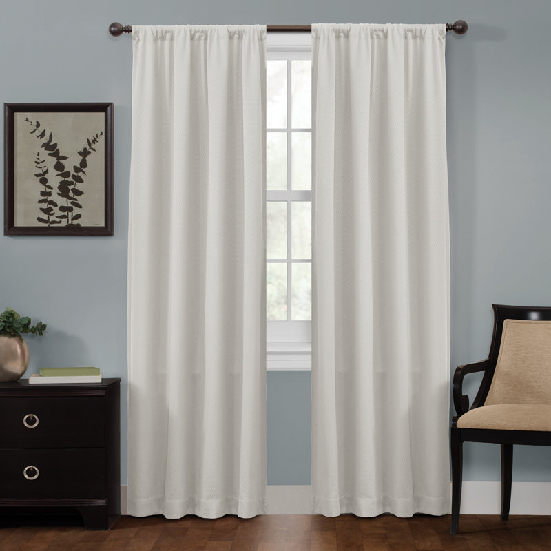 Kohan Curtain Single Panel, 50" W x 84" L, White