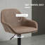 Morganti Swivel Upholstered and Faux Leather Adjustable Height Bar Stool with Steel Frame-297942073