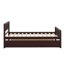 Structure de lit plateforme robuste en bois avec lit gigogne extensible-2015370796