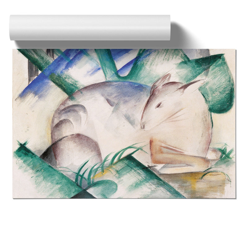 Resting Sheep by Franz Marc - No Frame Painting, 42cm H x 59cm W x 0.1cm D