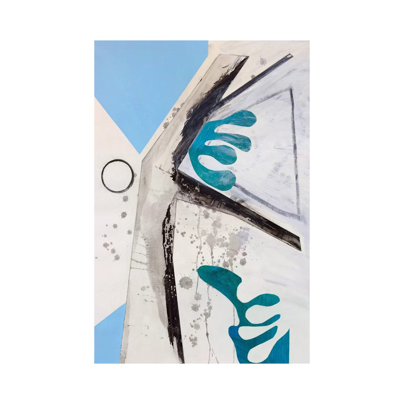 Haiku Series (Circle) by Pamela Staker - Painting on Canvas, 20.32 cm H x 30.48 cm W, Wrapped Canvas