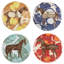 EQUUS DINNER PLATES S/4