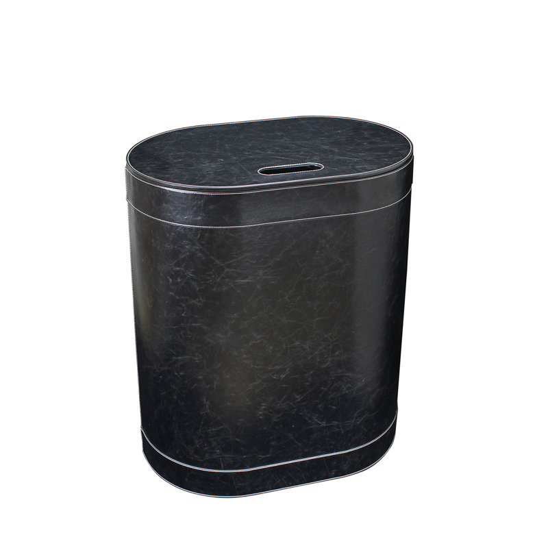 Vintage Laundry Hamper, Black