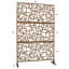 Pare-étincelles en métal l 76 po H48 po - Balcon de terrasse pour terrasse, brun, résistant aux intempéries, pour la pelouse Ps114