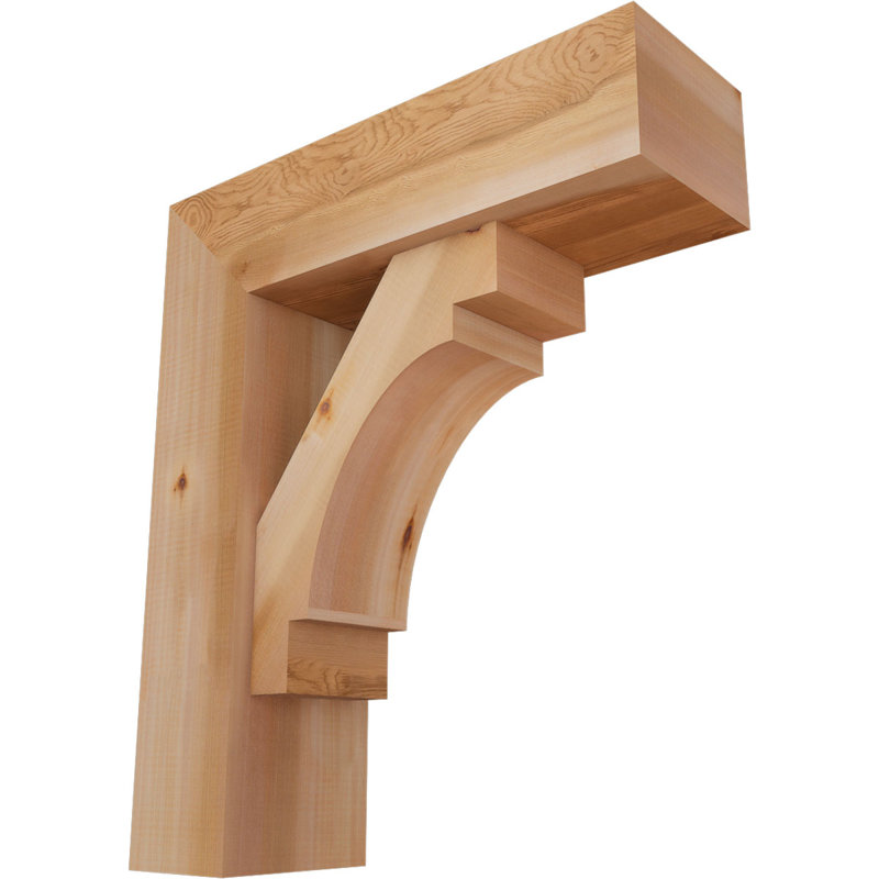 Support Merced Block avec support décalé, 28 x 24, Cèdre rouge occidental de l 7 1/2 po (lisse)