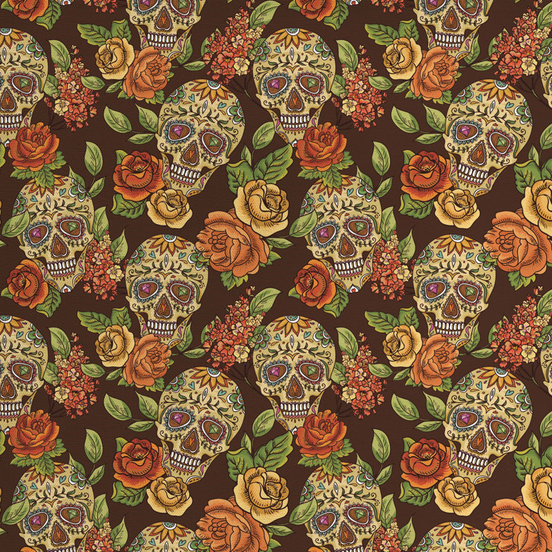 Tissu du crâne de sucre, l 58 po x L 180 po