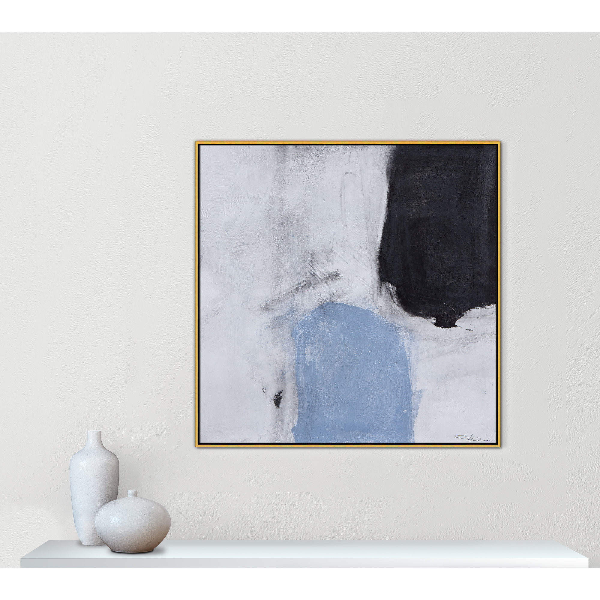 From Powder Blue to Onyx Print by Casa Fine Arts, 46.5" H x 46.5" W, Gold
