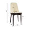 De 2 chaises de salle à manger, revêtement en cuir PU luxueux, pieds en métal noir pour chaises élégantes de style beige et moderne, 2 avec siège confortable, bureau-418601024