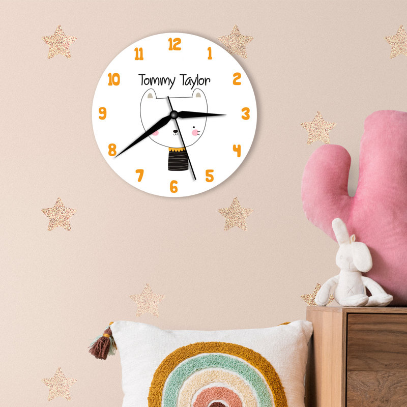 Wood Wall Clock, Yes