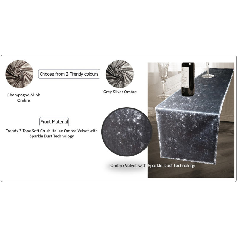Plattsmouth Table Runner, Silver Grey