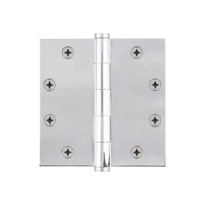 Charnière de porte simple à butée H 4,5 po x l 4,5 po