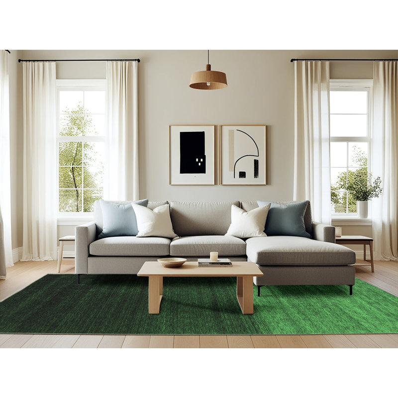 Washable Abstract Indoor Rug, Rectangle 6' x 9'