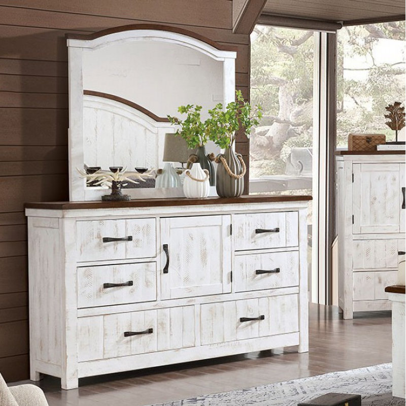 Commode 6 tiroirs avec miroir Shlinger