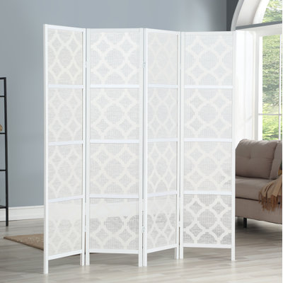 Nayelin 69.28'' W x 70.31'' H 4 - Panel Folding Room Divider