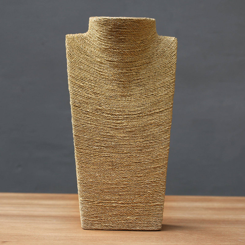 Présentoir à bijoux tissé en fibre naturelle