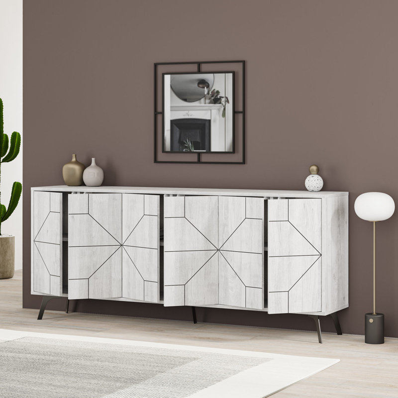 Decortie 184cm Console Table, Off-white