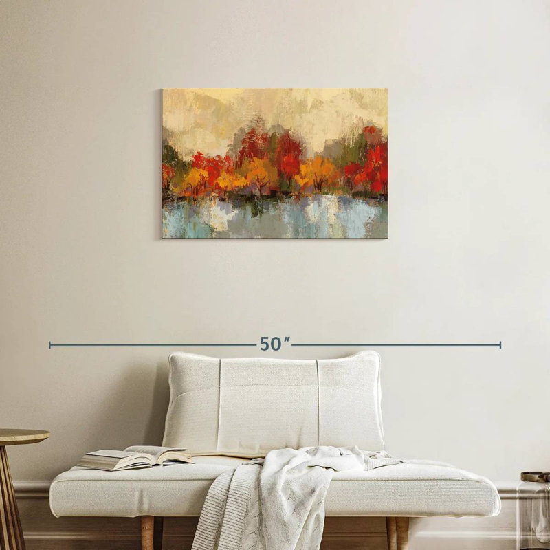 Réflexion de la rivière Avery Autumn, H 20 po x l 30 po