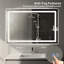 Miroir de salle de bain à DEL avec antibuée, éclairage réglable et mémoire intelligente-832776925
