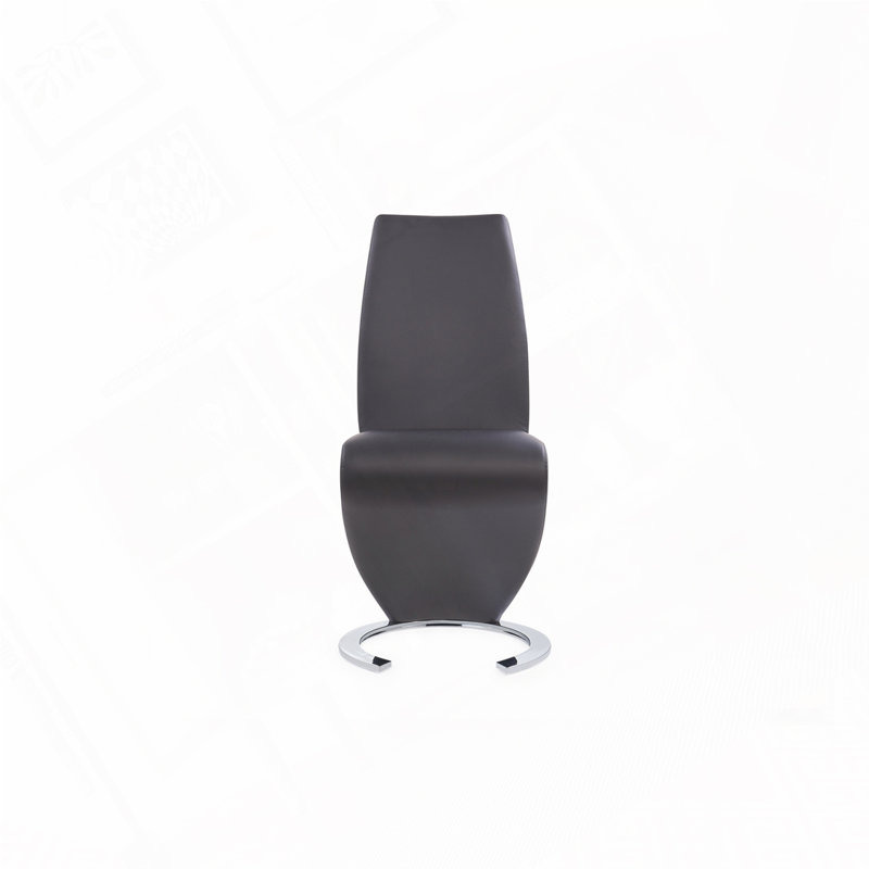 Chaise de salle à manger en similicuir, Gris