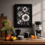 Blooms in Black Botanical - Framed Print-497224109-497224111