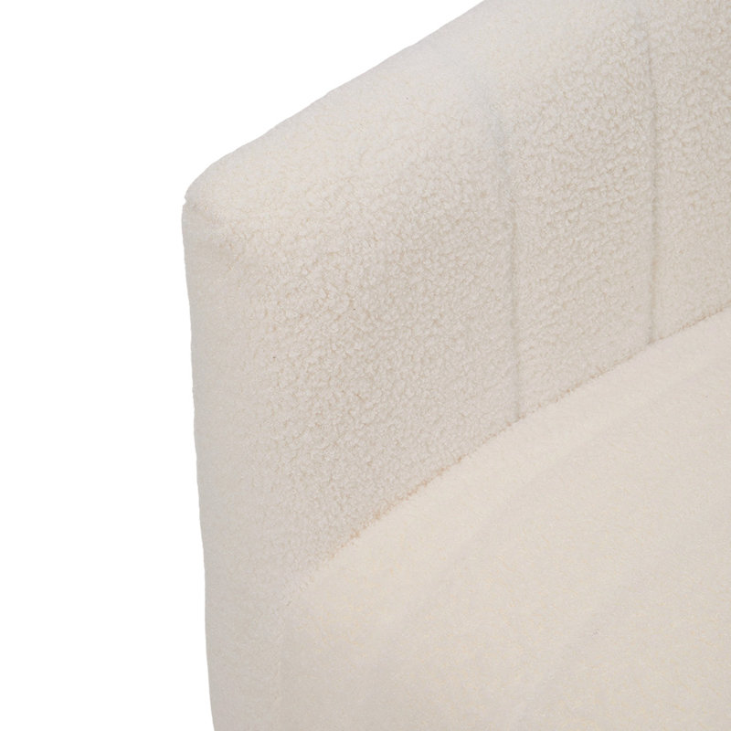 Swivel Chair, White Wool
