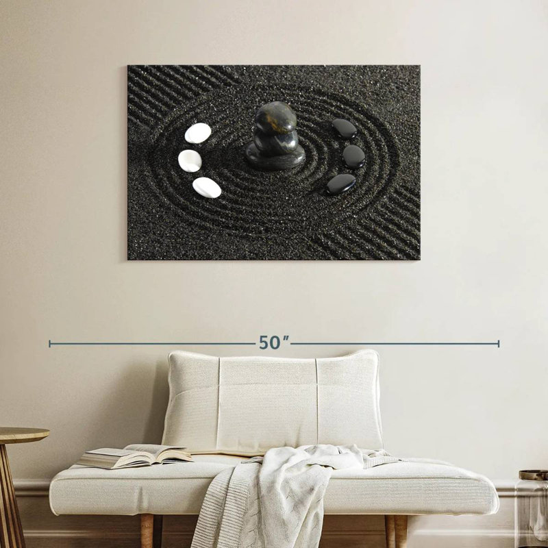 Jardin zen japonais, H 26 po x l 39 po