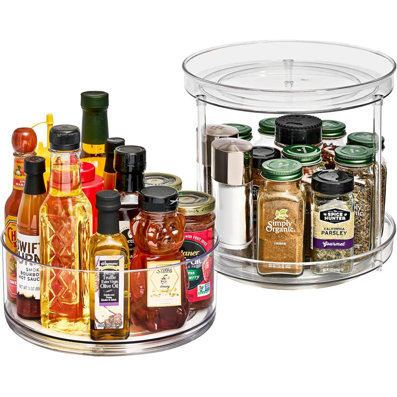  2 Pack Variety Sizes Lazy Susan Organizer Set