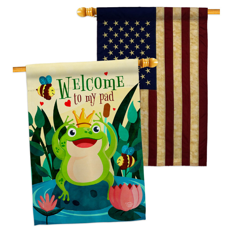 Drapeau de jardin en polyester 2 côtés 18,5 x 13 po