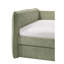 Lit de jour moderne et luxueux avec lit gigogne, capitonnage à boutons et garniture cloutée, fini vert clair, meuble multi-pièces