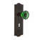 Meadows Plate with Decorative Keyhole and Crystal Emerald Door Knob