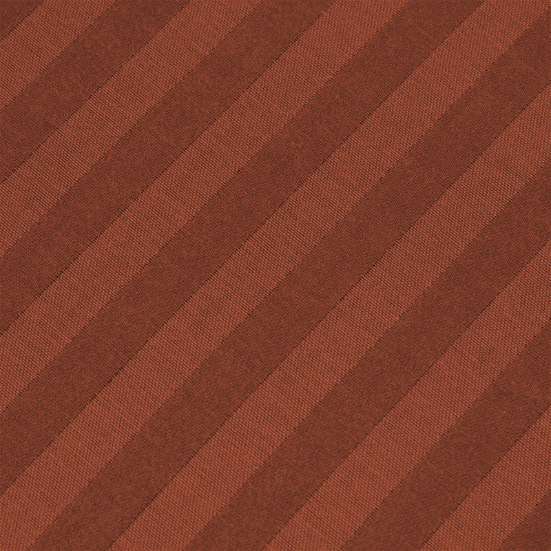 Spevek Soft & Cozy 40cm Extra Deep Pocket Microfiber Striped Fitted Sheet, Super King (180 x 200 cm), Rust