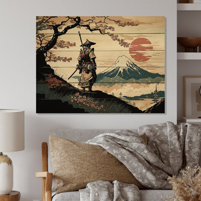 «Lakeway Samurai In Japon II», reproduction sur bois sans cadre