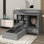 Hydraulic Lift Twin Bunk Bed With Wardrobe, Storage, And Built-In Drawers