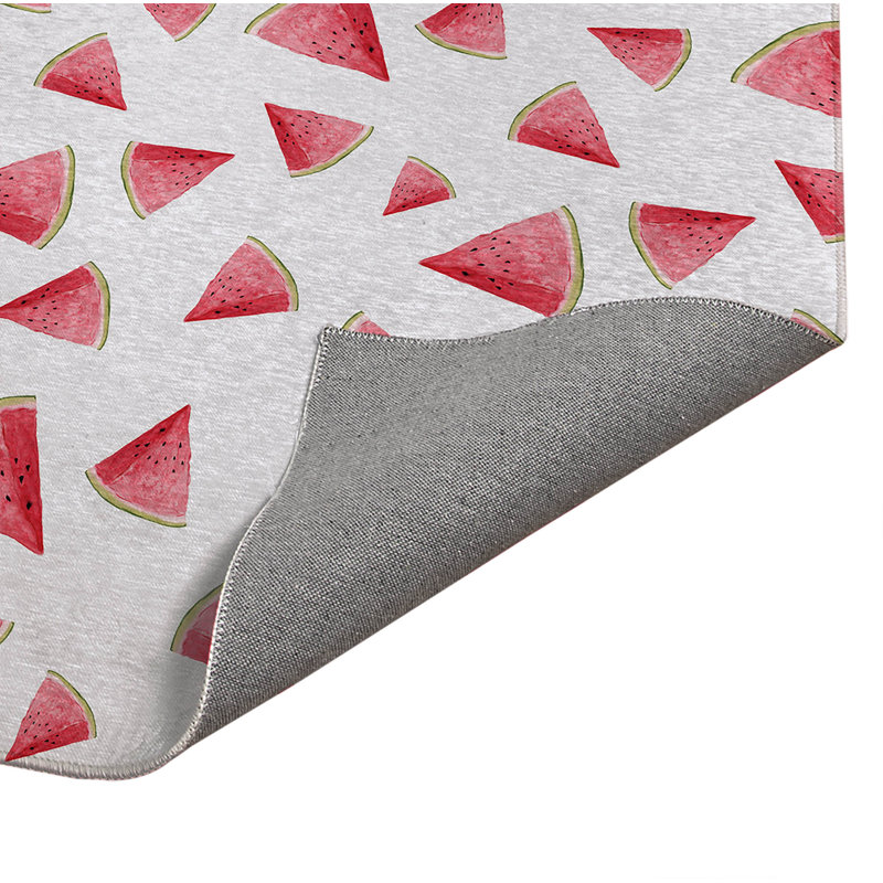 Tapis de bureau Summer Melon, L 24 po x P 36 po, Blanc
