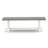 6-Pc Dinette Set – 4 Grey Parson Chairs, a Dining Bench, and a Cement Modern dining room table - Linen White-1850034355