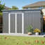 Remise de rangement en métal pour outils de jardin 10 pi x 4 pi-125898107