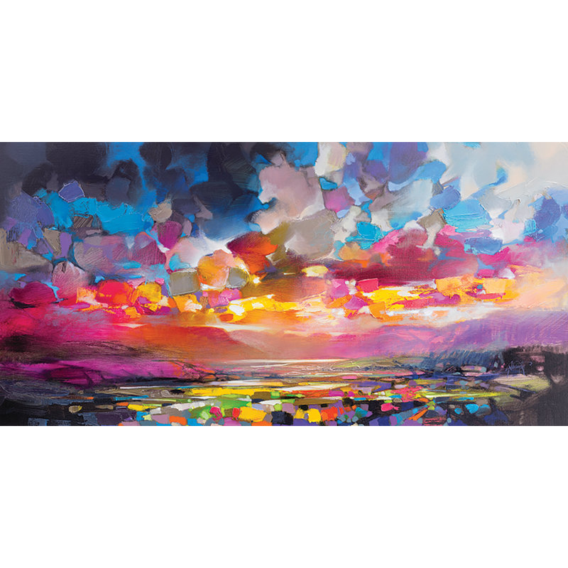 Highland Particles by Scott Naismith - Painting, 30cm H x 60cm W x 0.1cm D, Paper